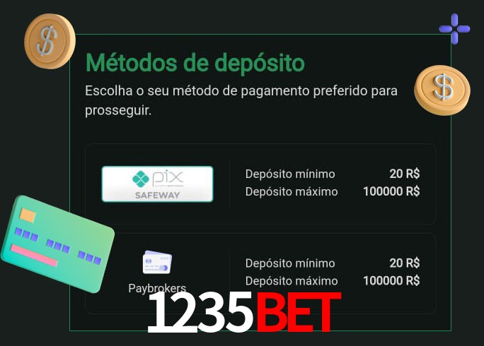 O cassino 1235bet oferece uma grande variedade de métodos de pagamento